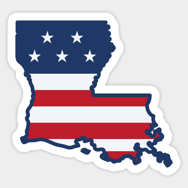 Stars and Stripes Louisiana Sticker by SLAG_Creative